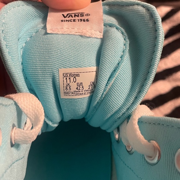 teal high top vans (never worn) size 11 - Picture 4 of 6